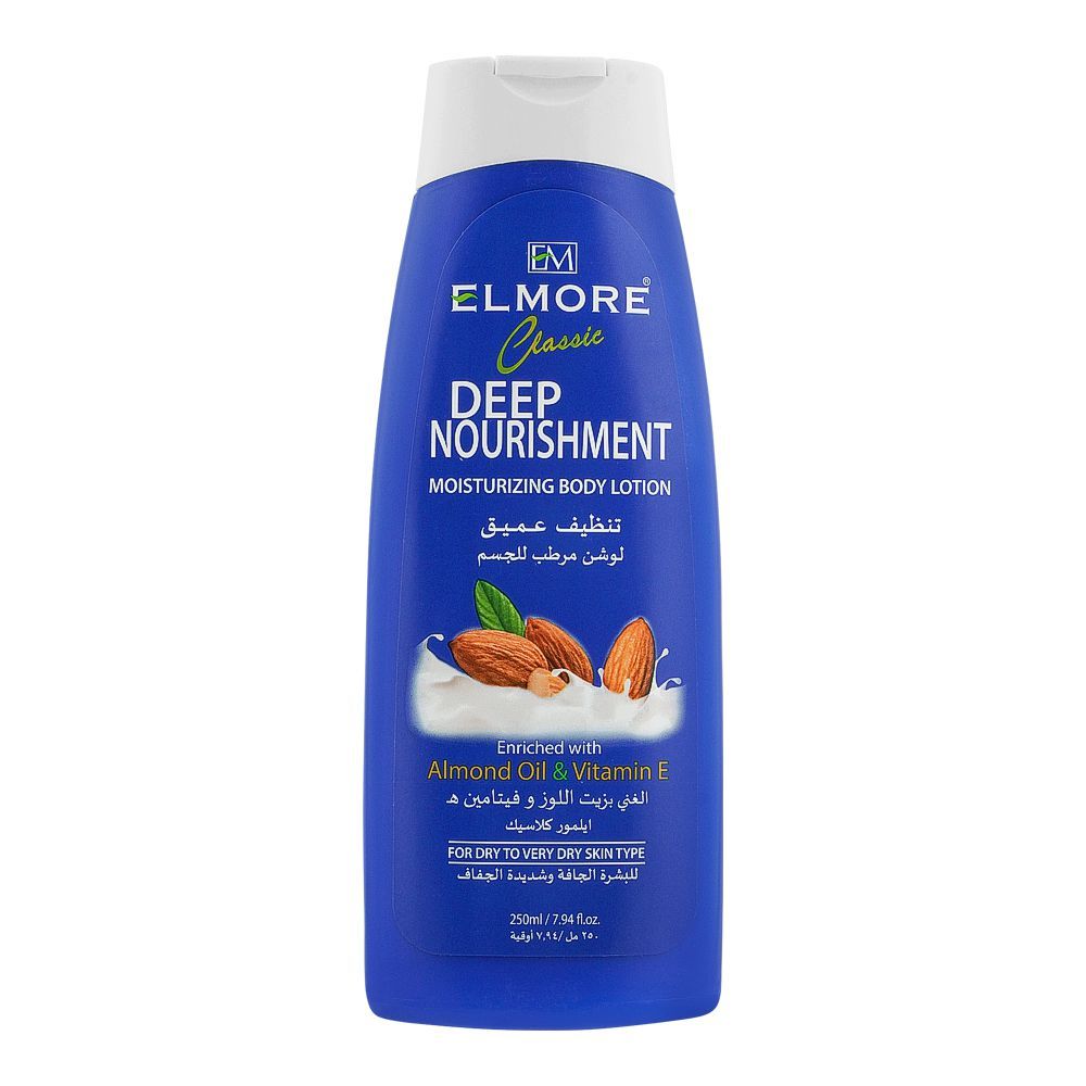 Elmore Classic Deep Nourishment Moisturizing Body Lotion, For Dry To Very Dry Skin Type, 250g, Creams & Lotions, Elmore, Chase Value