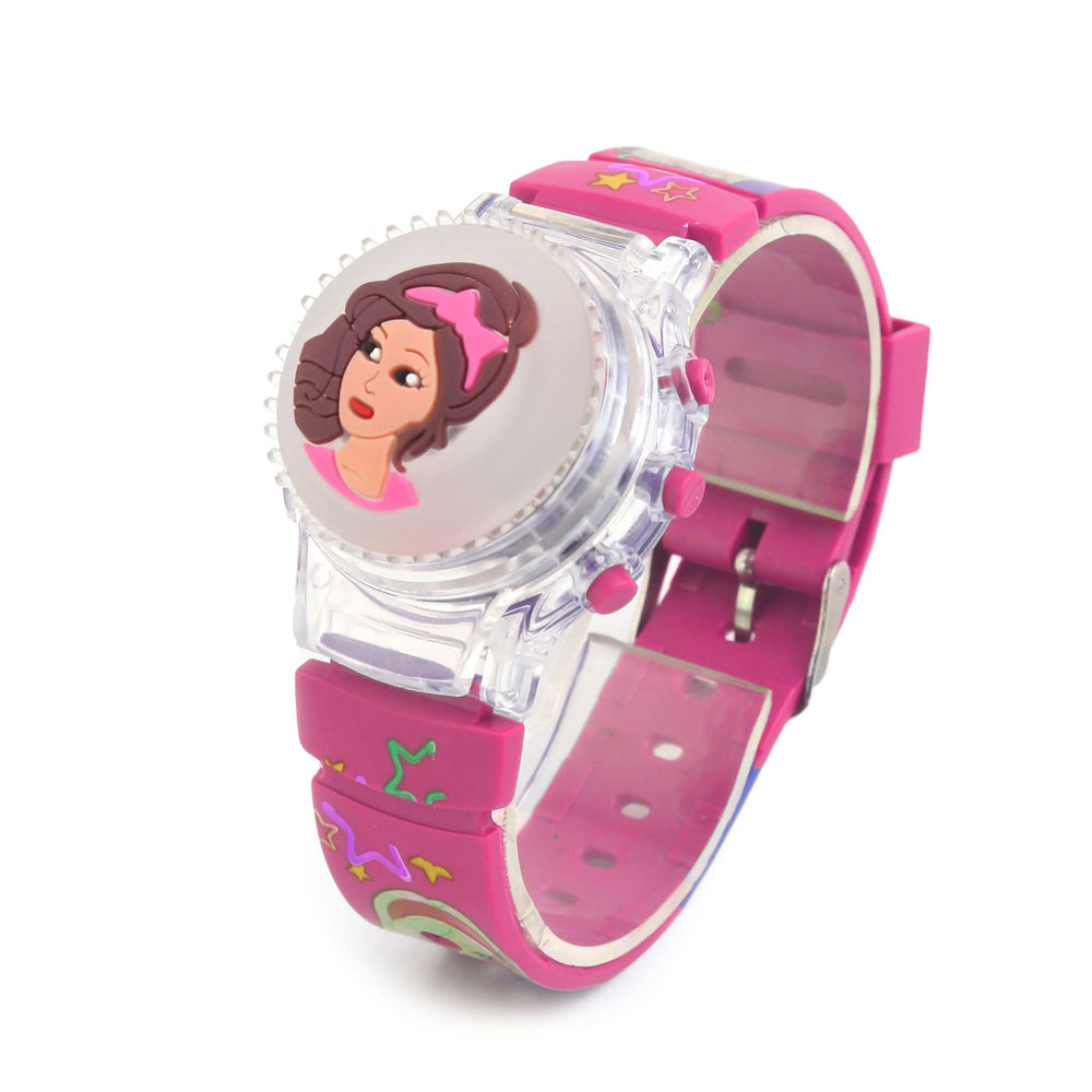 Kids Watch With Spinner Light - Pink, Kids Watches, Chase Value, Chase Value