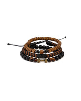 3 Pcs Gents Leather Bracelets, Men's Jewellery, Chase Value, Chase Value