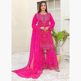 Bin Hameed Haiza Chiffon Semi Stitched Sharara - EKR-4361, Women, 3Pcs Shalwar Suit, Rana Arts, Chase Value