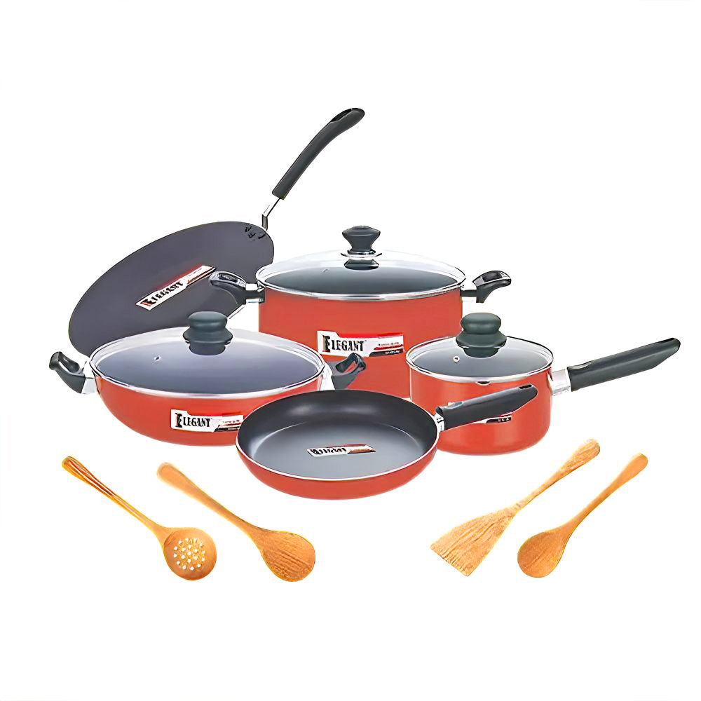 Elegant Non Stick Prima 12 Piece Cooking Set - EK678001, Cookware & Pans, Elegant, Chase Value