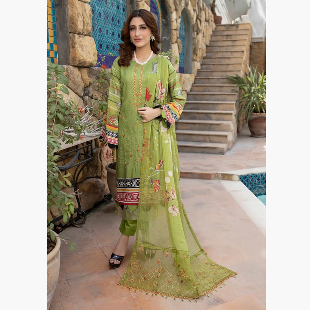 Schick Viscose With Fancy Dupatta Unstitched 3Pcs Suit - 2, Women, 3Pcs Shalwar Suit, MI Creation, Chase Value