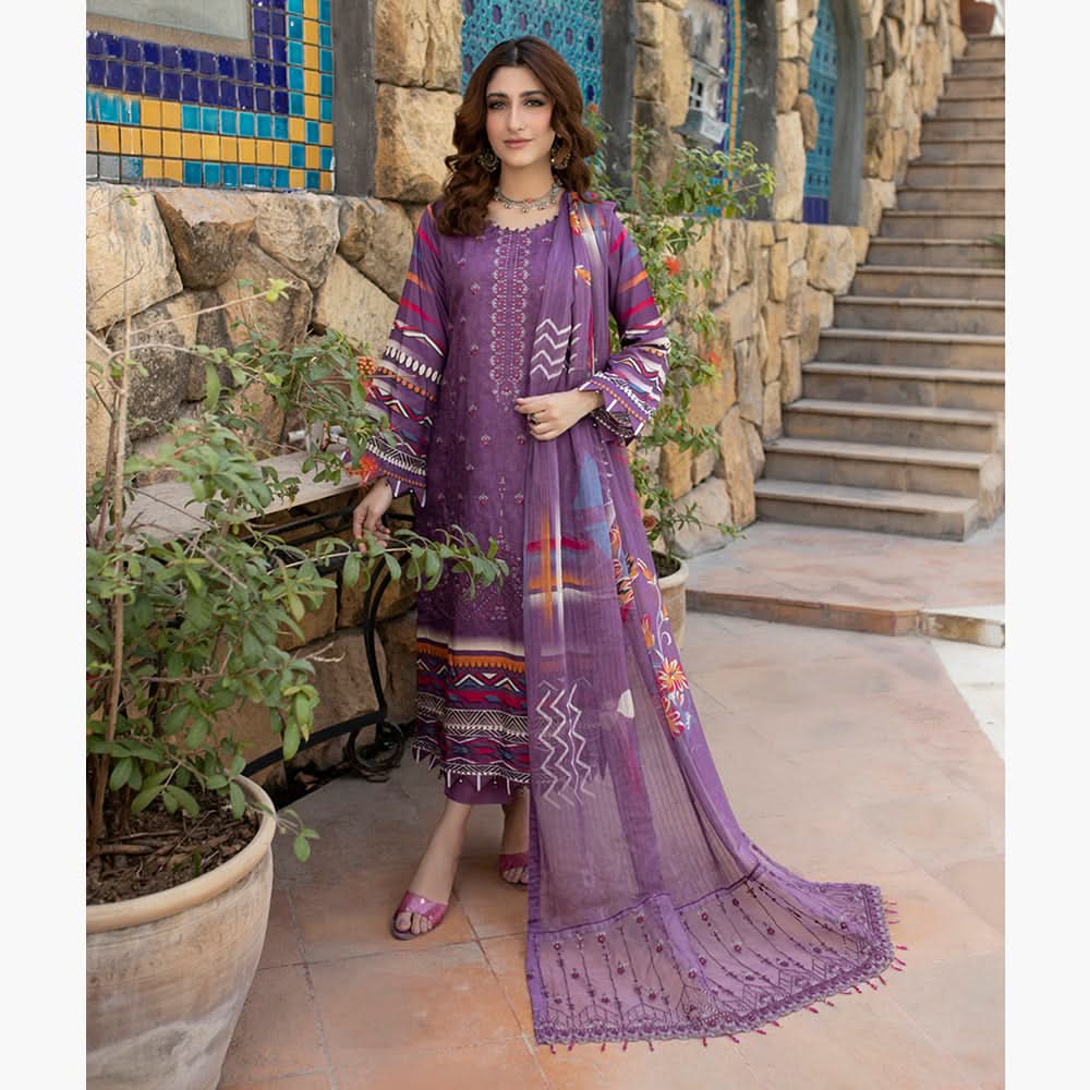 Schick Viscose With Fancy Dupatta Unstitched 3Pcs Suit - 1, Women, 3Pcs Shalwar Suit, MI Creation, Chase Value