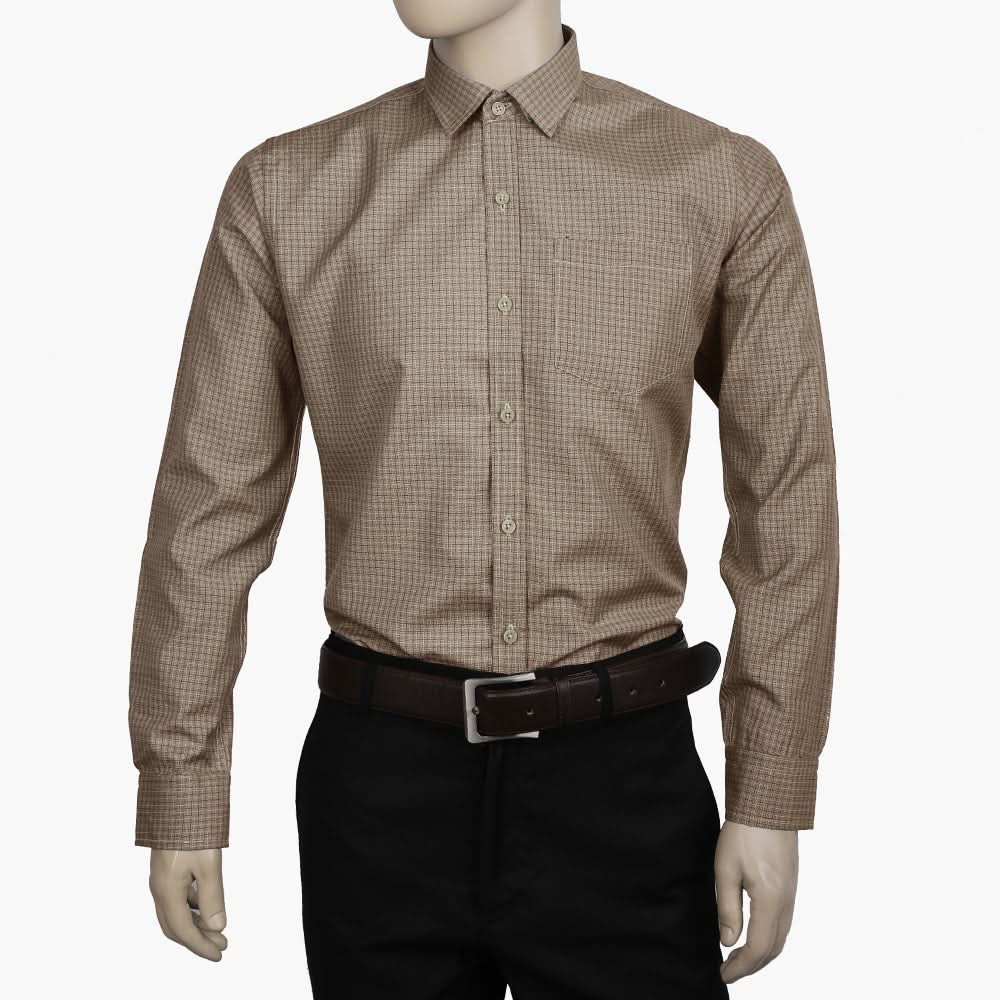Men's Formal Shirt - Brown, Men's Shirts, Chase Value, Chase Value