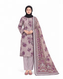 Al Jannat Dhanak Printed Suit - 3 Pc