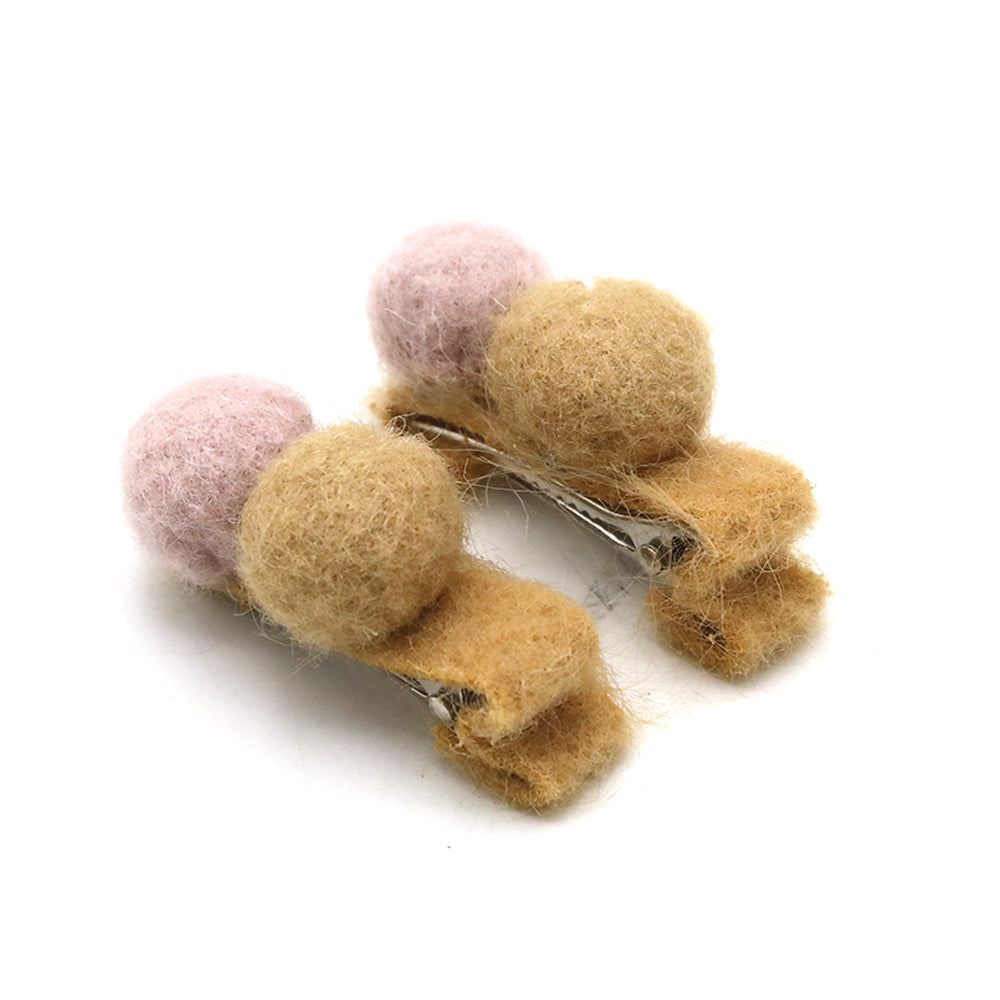 Girls Hair Pins 2 Pcs - Brown, Girls Hair Accessories, Chase Value, Chase Value