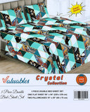 Valuable Crystal Collection 3 Piece Double Bedsheet 90X96", Double Size Bed Sheet, Chase Value, Chase Value