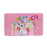 Color Kit Pack of 42 - Pink, Stationary Pouch & Box, Chase Value, Chase Value