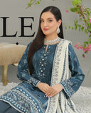 Gulfishan By RA-Bin Hameed Embroidered Unstitched 3Pcs Suit With Shawl - SF-2018, Women, 3Pcs Shalwar Suit, Rana Arts, Chase Value