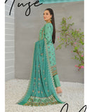 Gulfishan By RA-Bin Hameed Embroidered Unstitched 3Pcs Suit With Shawl - SF-2019, Women, 3Pcs Shalwar Suit, Rana Arts, Chase Value
