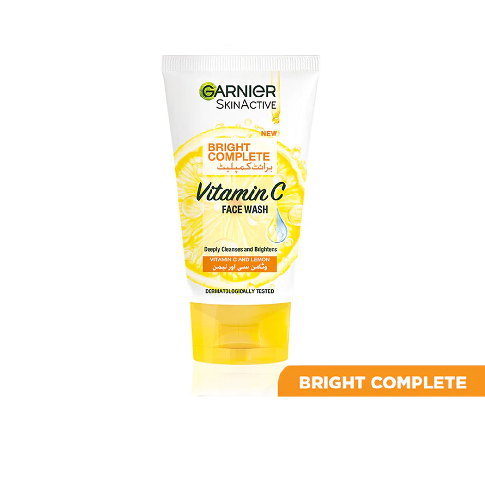 Garnier Skin Active Bright Complete Vitamin C Face Wash, 100ml, Face Washes, Garnier, Chase Value