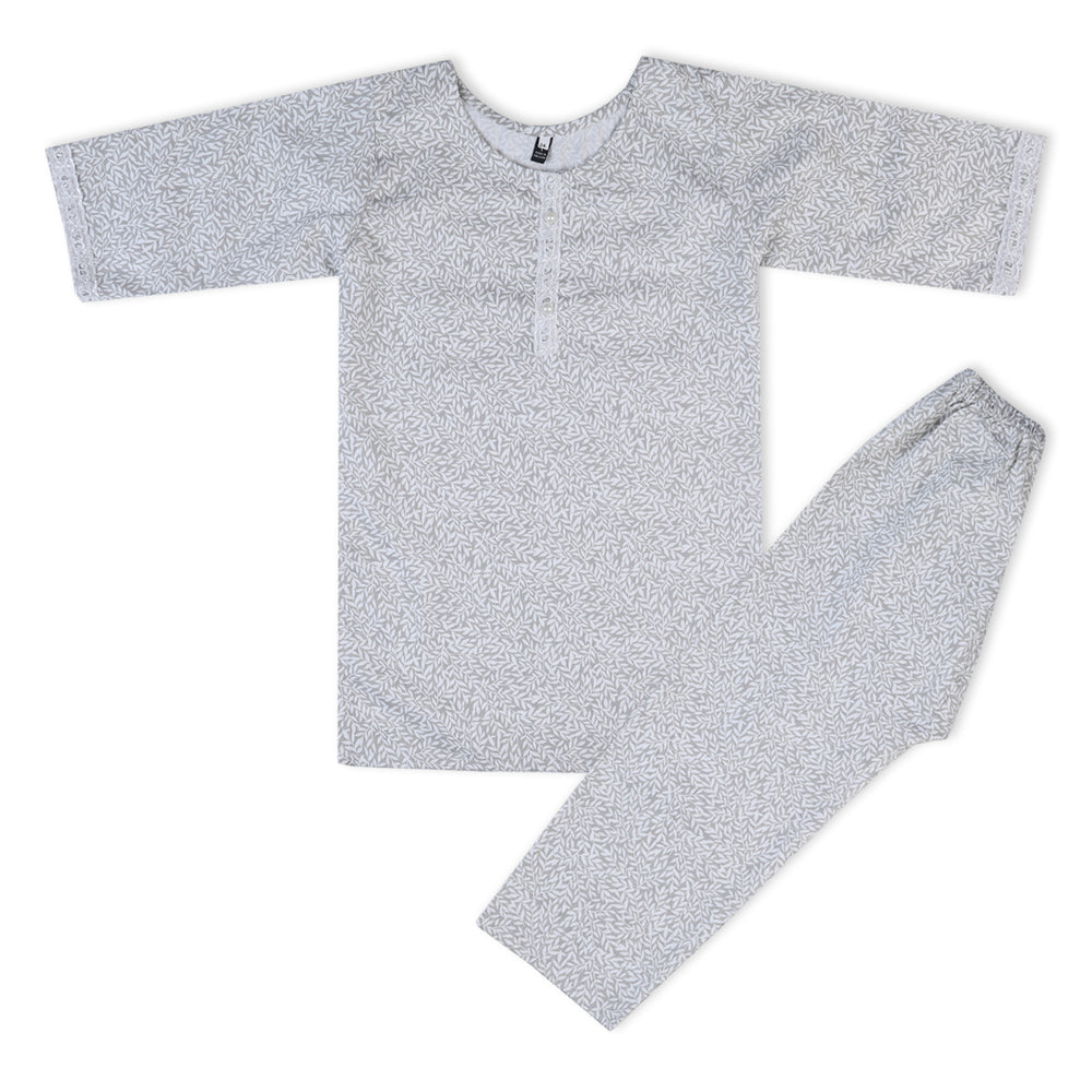 Girls Cotton 2Pcs Shalwar Suit - Grey & White, Girls Shalwar Kameez, Chase Value, Chase Value