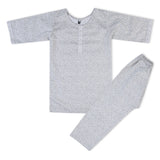 Girls Cotton 2Pcs Shalwar Suit - Grey & White, Girls Shalwar Kameez, Chase Value, Chase Value
