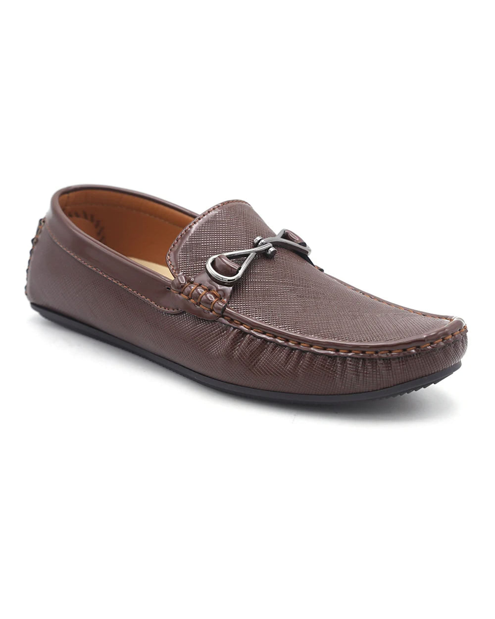 Valuable Premium Slip-On Loafers with Metal Horsebit - Brown, Men's Casual Shoes, Chase Value, Chase Value
