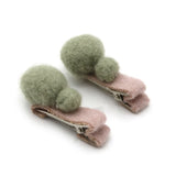 Girls Hair Pins 2 Pcs - Green, Girls Hair Accessories, Chase Value, Chase Value
