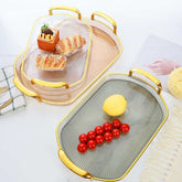 Fancy Tray Set 3 Pcs - Golden, Tray, Chase Value, Chase Value