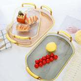 Fancy Tray Set 3 Pcs - Golden, Tray, Chase Value, Chase Value