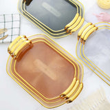 Fancy Tray Set 3 Pcs - Golden, Tray, Chase Value, Chase Value