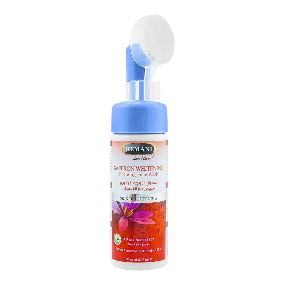 Hemani Saffron Whitening Foaming Face Wash, For All Skin Types, 150ml, Face Washes, WB By Hemani, Chase Value