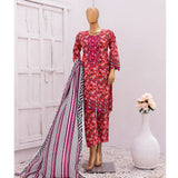 Hira Printed Lawn Embroidered 3Pcs Suit with Bember Dupatta - 1, Women, 3Pcs Shalwar Suit, Leeds Textile, Chase Value