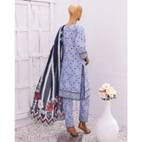 Hira Printed Lawn Embroidered 3Pcs Suit with Bember Dupatta - 4, Women, 3Pcs Shalwar Suit, Leeds Textile, Chase Value