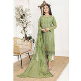 Bin Hameed Hoorain Luxury Chiffon Embroidered 3pcs Suit - 4, Women, 3Pcs Shalwar Suit, Tawakkal Fabrics, Chase Value