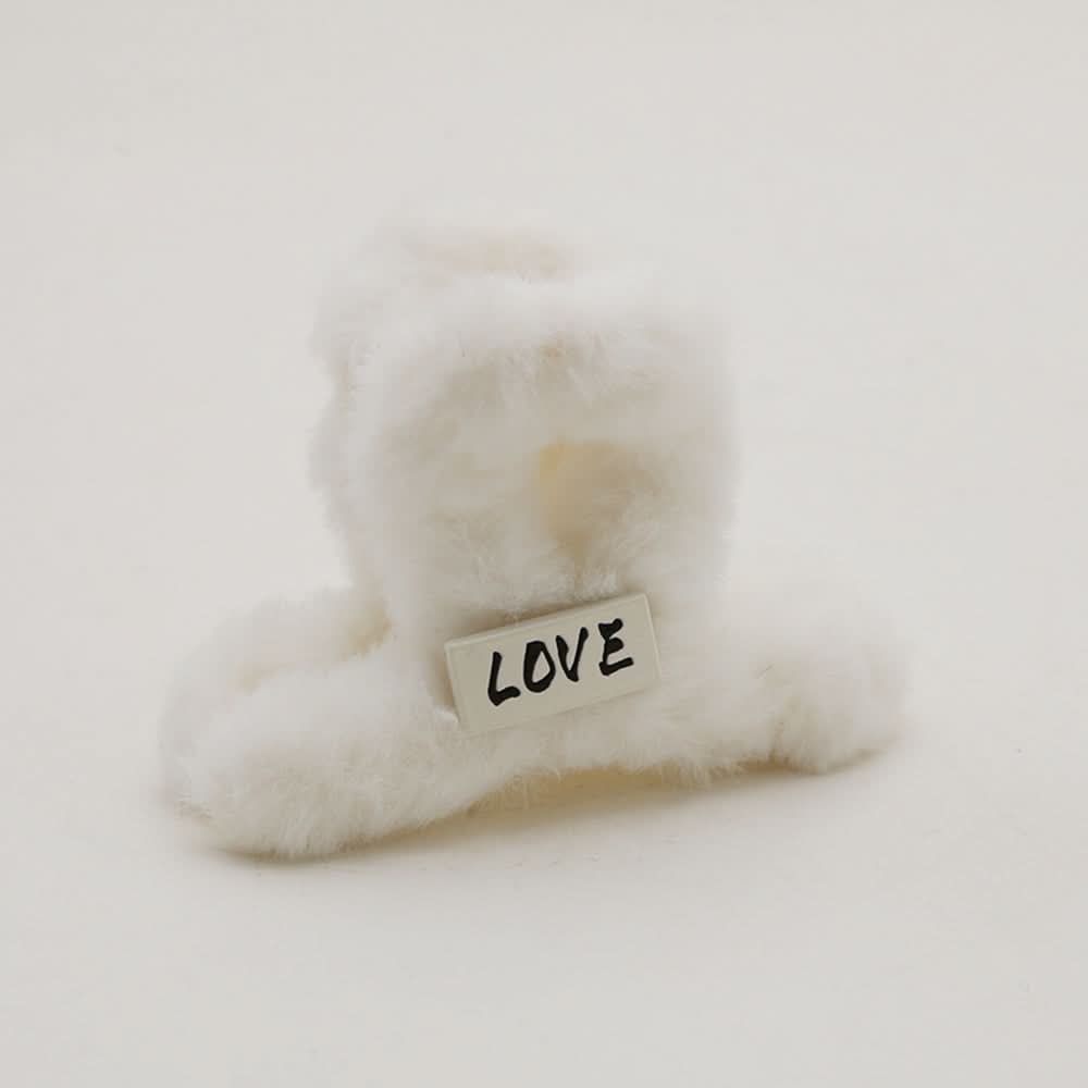 Small Furr Hair Catcher - White, Women Hair & Head Jewellery, Chase Value, Chase Value