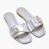 Women's Slipper - Silver, Women Slippers, Chase Value, Chase Value
