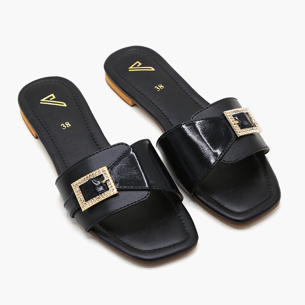 Women's Slipper - Black, Women Slippers, Chase Value, Chase Value