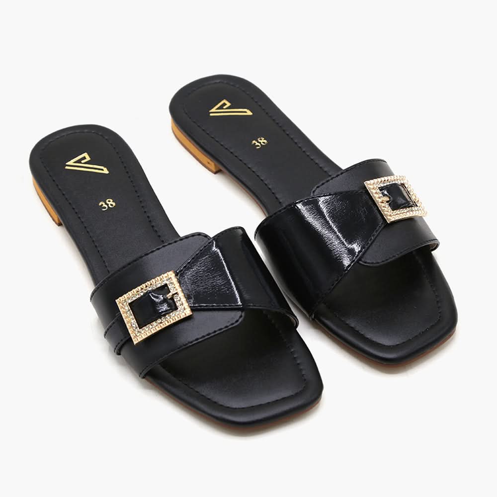 Women's Slipper - Black, Women Slippers, Chase Value, Chase Value