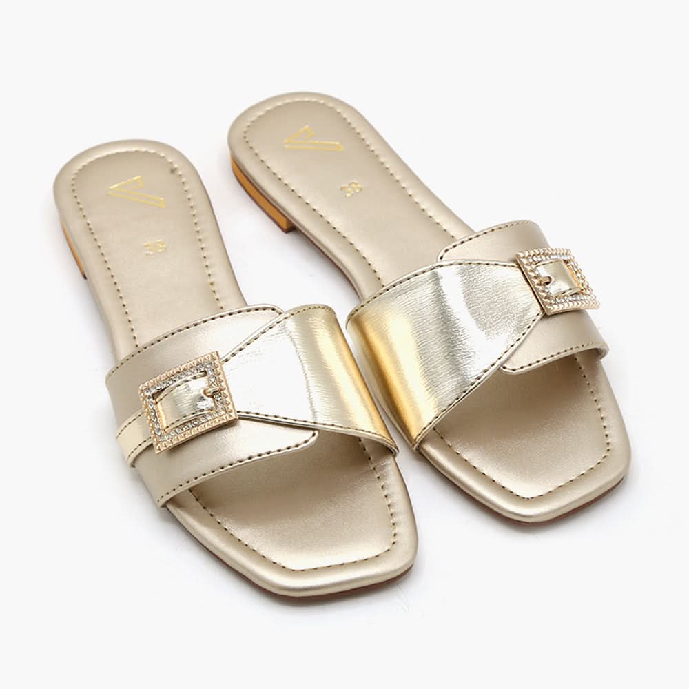 Women's Slipper - Golden, Women Slippers, Chase Value, Chase Value