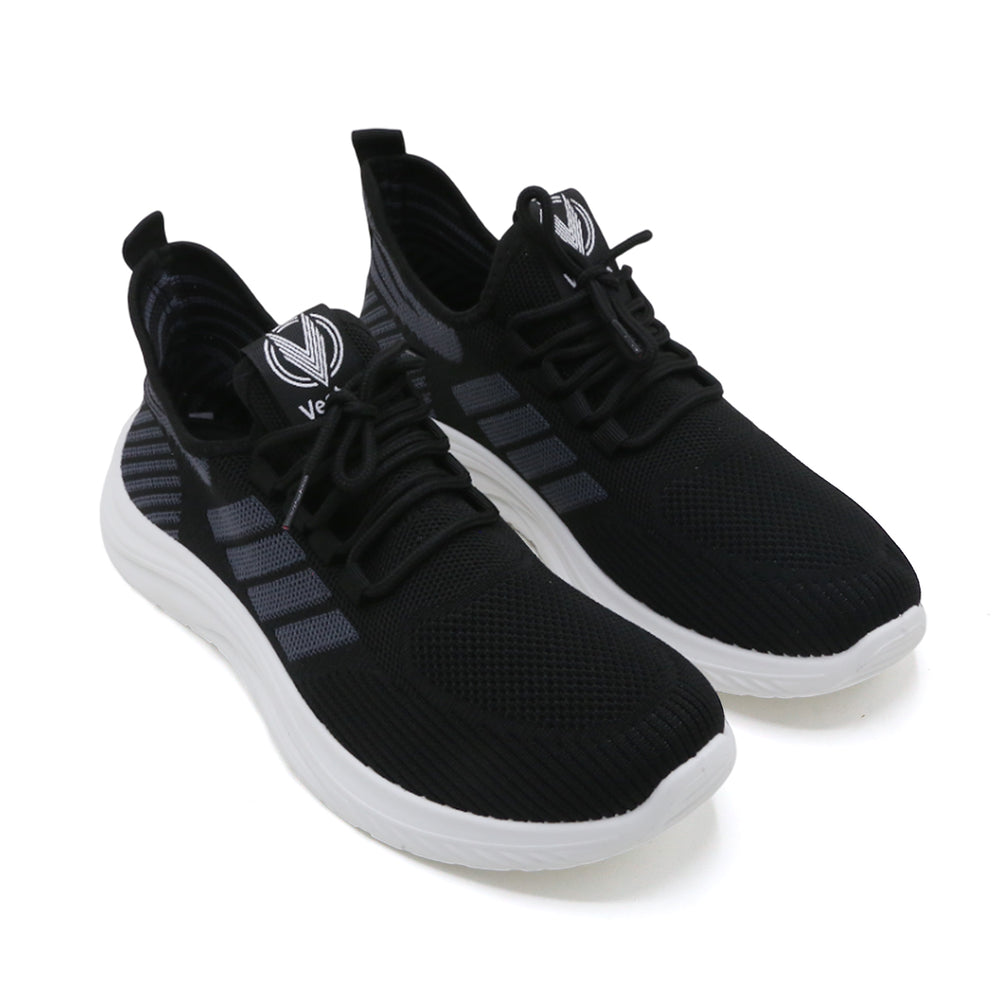 Lightweight Lace-up Slip-on Jogger XT-5513 - Black, Men's Sports Shoes, Chase Value, Chase Value