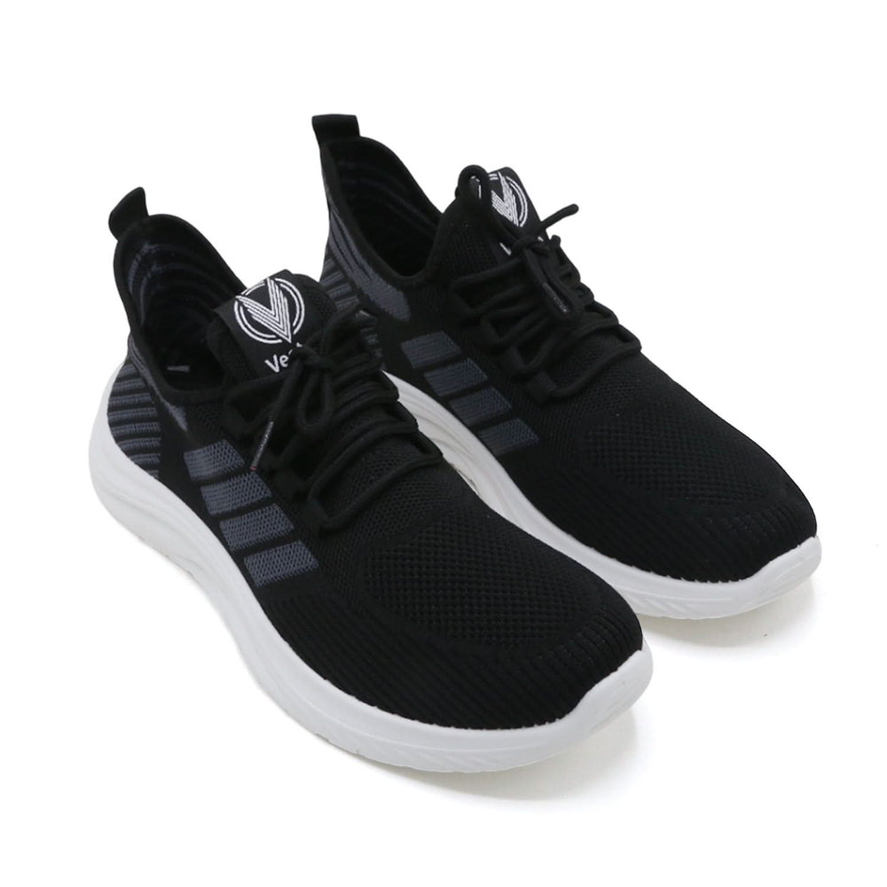 Lightweight Lace-up Slip-on Jogger XT-5513 - Black, Men's Sports Shoes, Chase Value, Chase Value