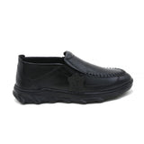 Eminent Black Casual Loafers for Men – Textured Faux Leather, Men's Casual Shoes, Eminent, Chase Value