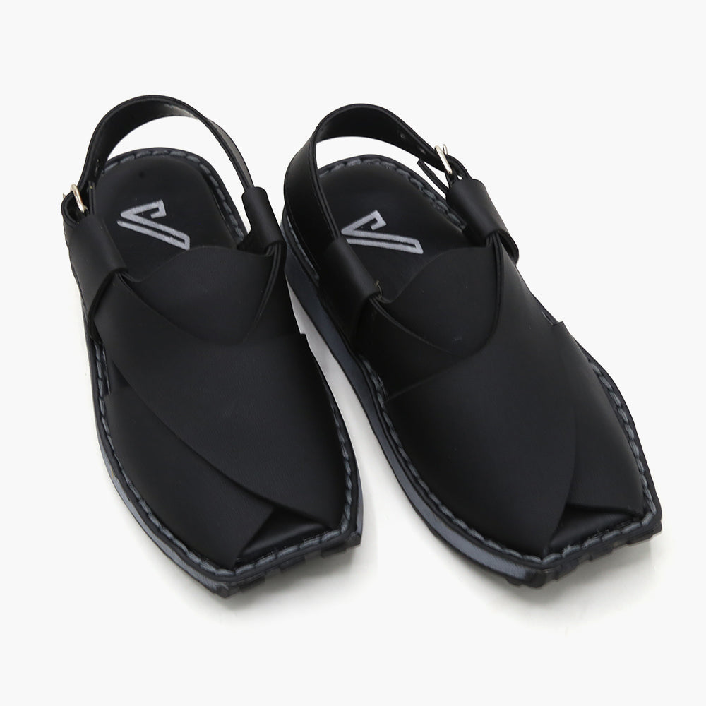 Boys Peshawari Sandal - Black, Boys Sandals, Chase Value, Chase Value