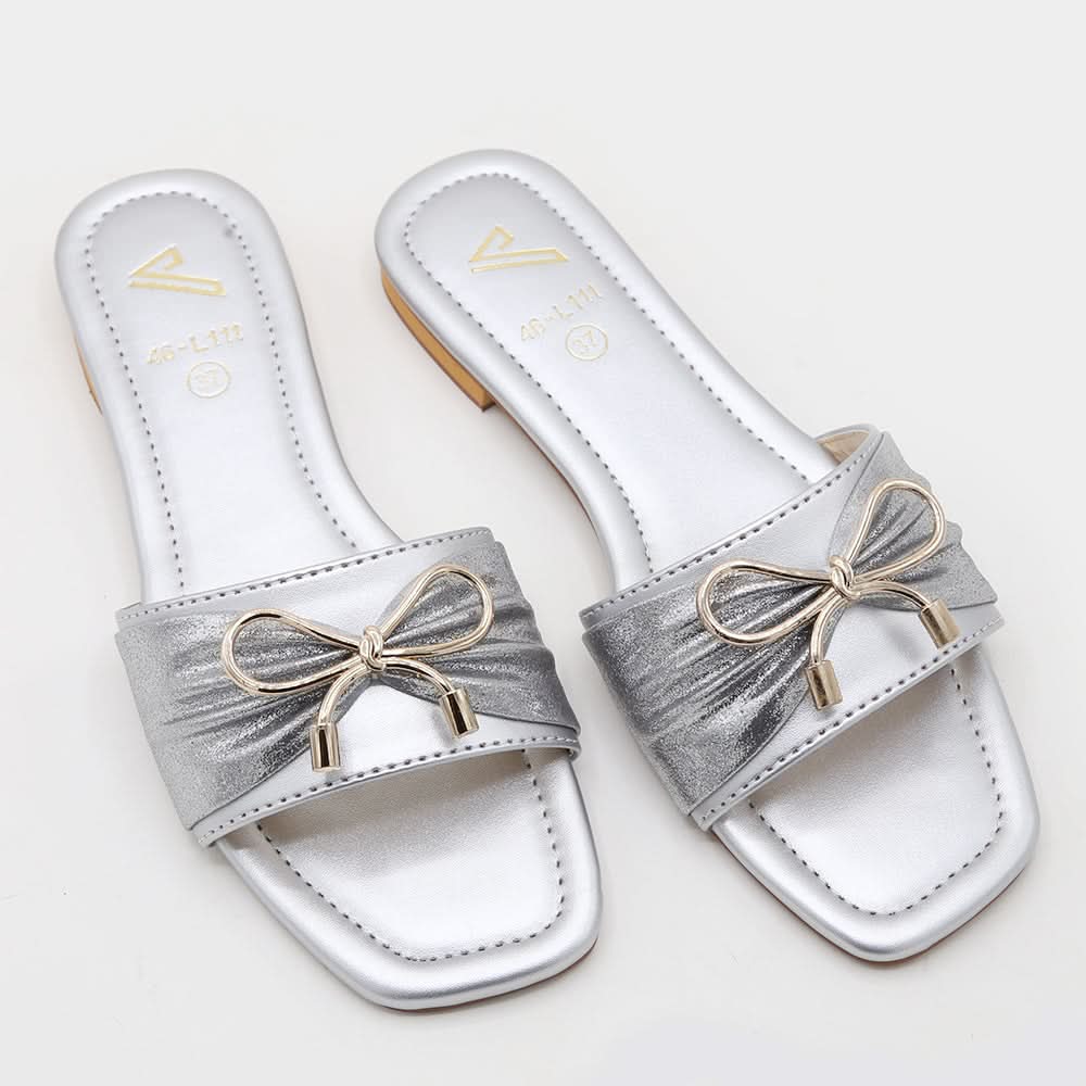 Women's Slipper - Silver, Women Slippers, Chase Value, Chase Value