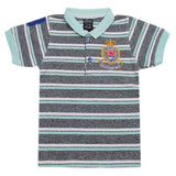 Boys Half Sleeves Polo T-Shirt - Cyan, Boys T-Shirts, Chase Value, Chase Value