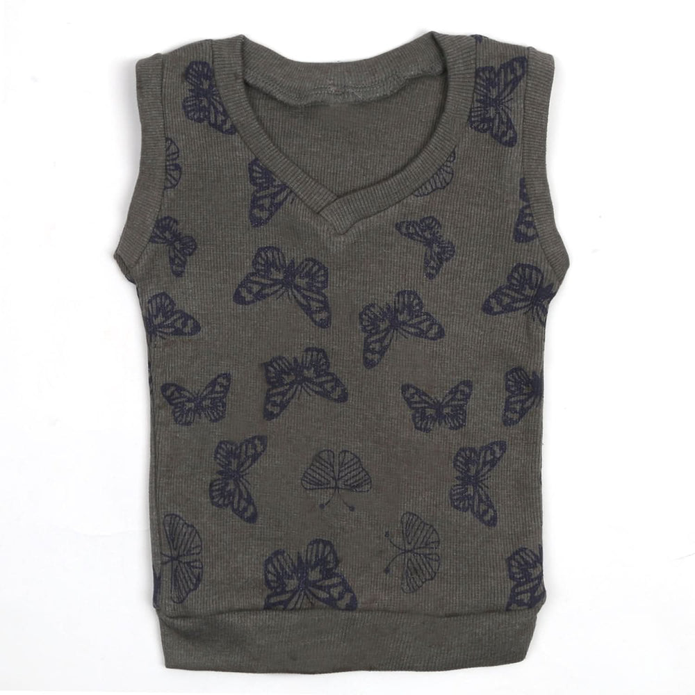 Girls Sleeveless Sweaters - Olive Green, Girls Sweaters, Chase Value, Chase Value