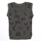 Girls Sleeveless Sweaters - Olive Green, Girls Sweaters, Chase Value, Chase Value