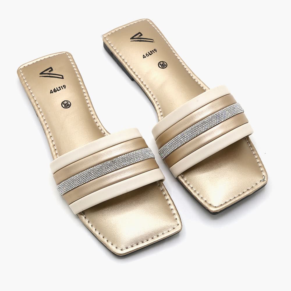 Women's Slipper - Golden, Women Slippers, Chase Value, Chase Value
