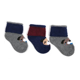 Newborn 3Pc Winter Socks - Multi Color, Newborn Caps, Shoes & Socks, Chase Value, Chase Value