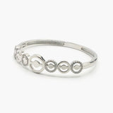 Women's Zircon Kara Bracelet - Silver, Women Bangles & Bracelets, Chase Value, Chase Value
