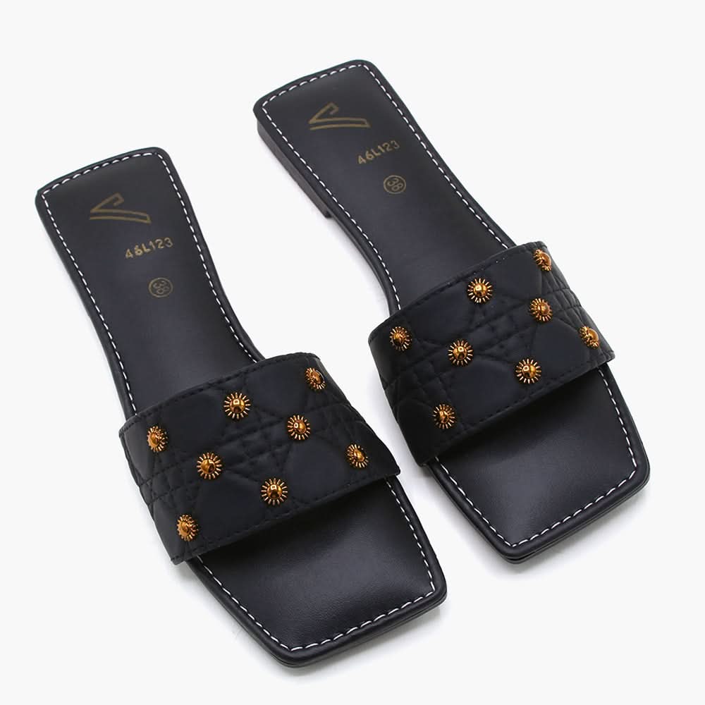 Women's Slipper - Black, Women Slippers, Chase Value, Chase Value