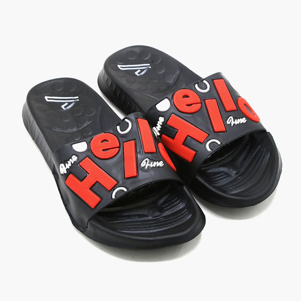 Men's Slider Hello - Red, Men's Slippers, Chase Value, Chase Value