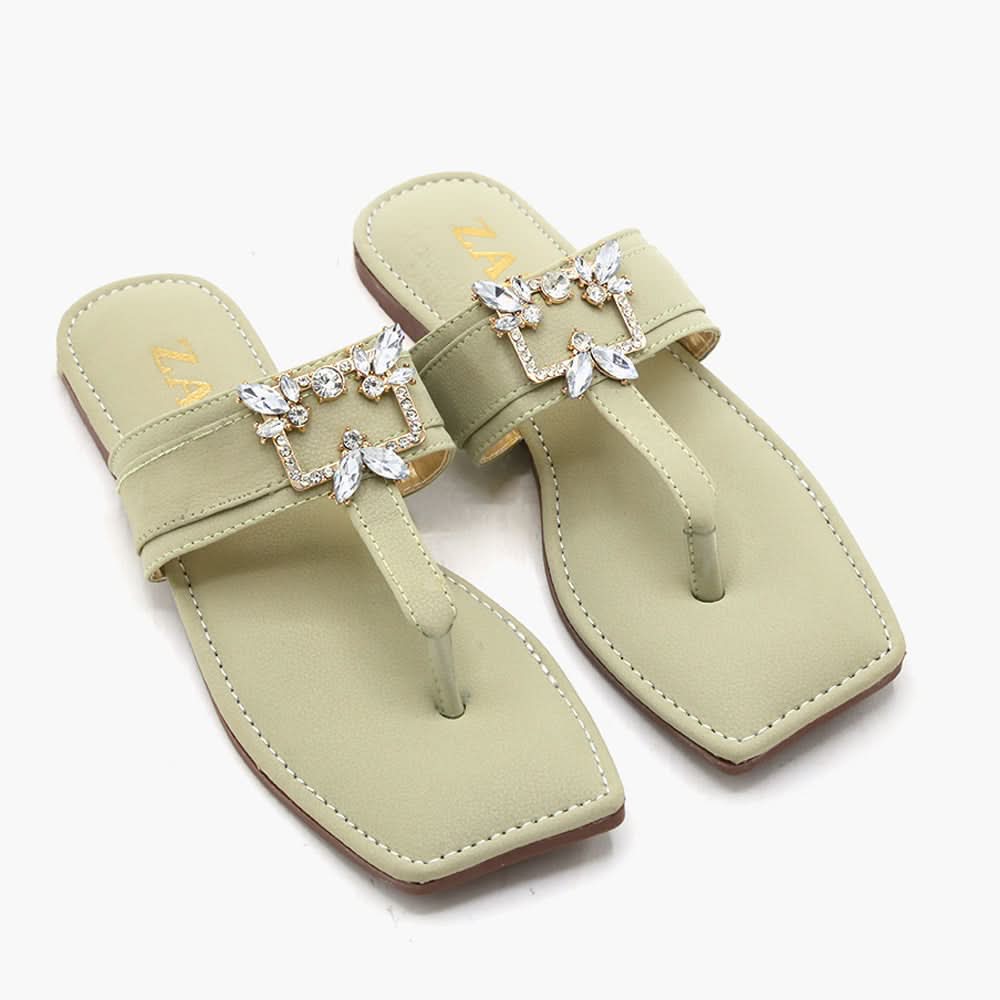 Women's Slipper - Green, Women Slippers, Chase Value, Chase Value