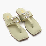Women's Slipper - Green, Women Slippers, Chase Value, Chase Value