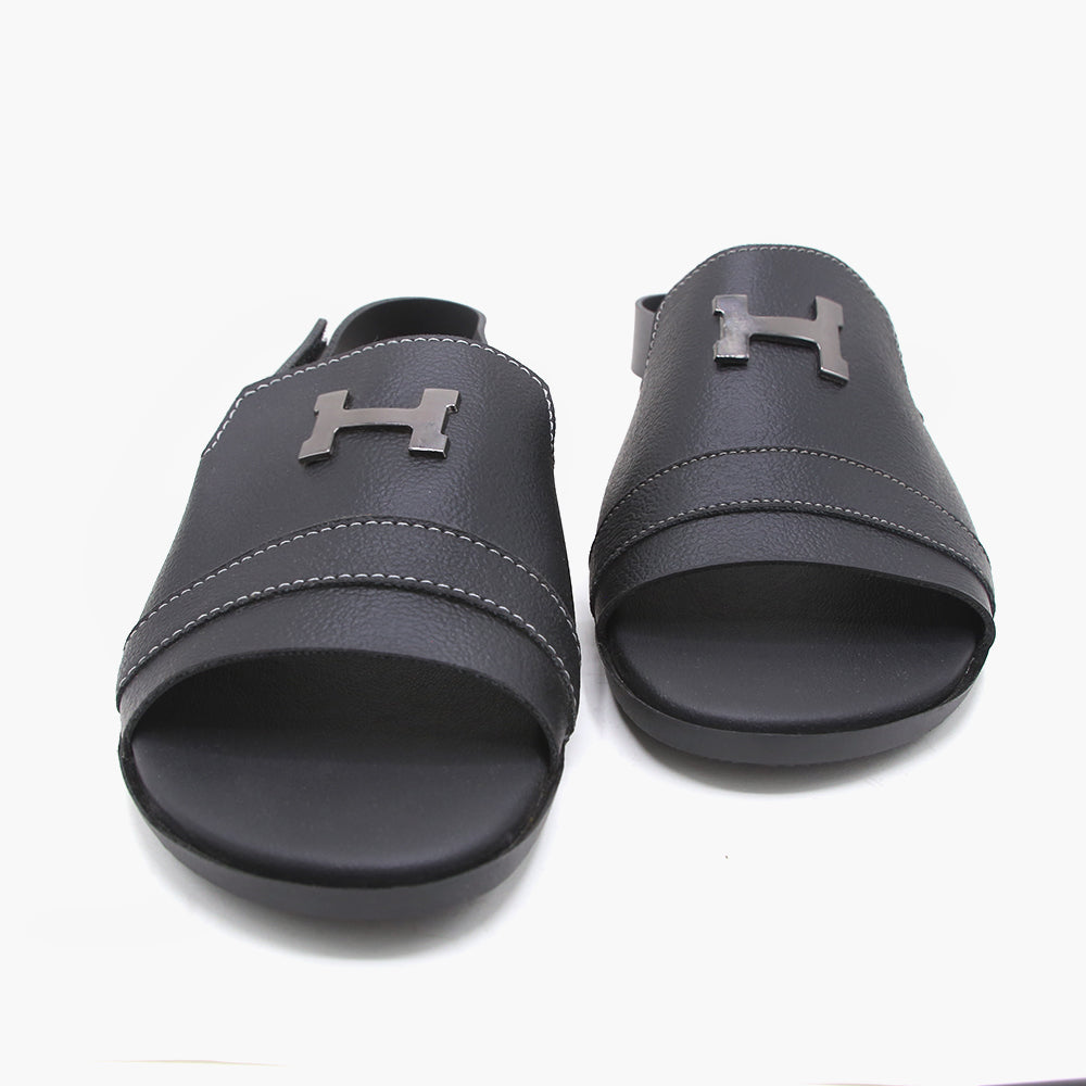 Men's Slipper - Black, Men's Slippers, Chase Value, Chase Value
