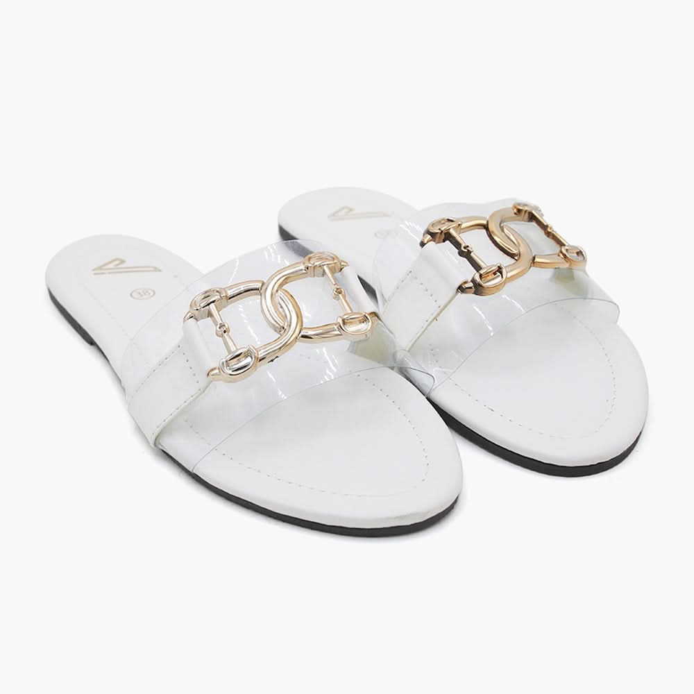 Women's Slipper - White, Women Slippers, Chase Value, Chase Value