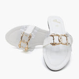 Women's Slipper - White, Women Slippers, Chase Value, Chase Value