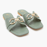 Women's Slipper - Green, Women Slippers, Chase Value, Chase Value